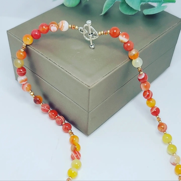 Orange Agate necklace - Picture 3 of 5